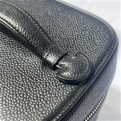 2003 Chanel Black Caviar Cosmetic Bag CC